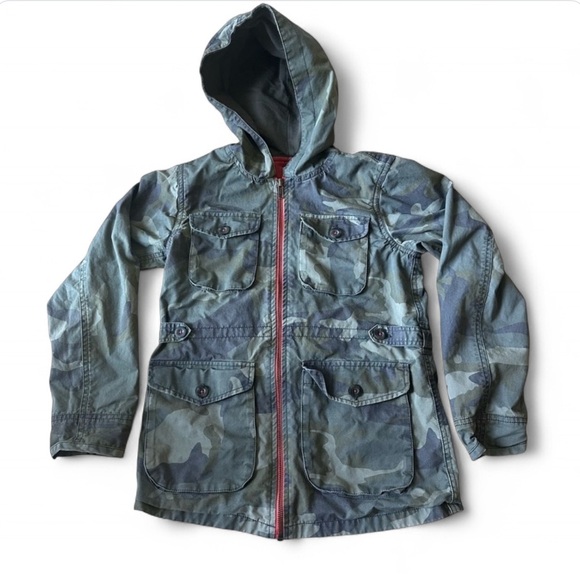 Peek Other - Peek Girls olive Green Camo Hooded Jacket XL 10 discounted shipping
